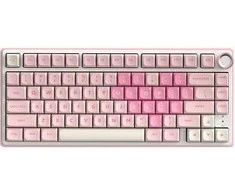 Royal Kludge R75 RGB Rožinė Melody laidinė klaviatūra | 75%, Hot-swap, Kreminis switches, US