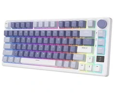 Royal Kludge RK M75 RGB Ocean Mėlyna belaidė klaviatūra | 75%, Hot-swap, Brown switches, US
