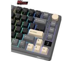 Royal Kludge RK M75 RGB Phantom belaidė klaviatūra | 75%, Hot-swap, Sidabrinis switches, US