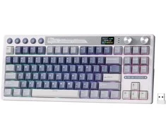 Royal Kludge RK M87 Ocean Mėlyna belaidė klaviatūra | TKL, Hot-swap, rusvai gelsvas switches, US