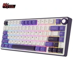 Royal Kludge RK R75 RGB Blackberry laidinė klaviatūra | 75%, Hot-swap, Sidabrinis switches, US