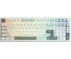 Royal Kludge RK-R98 RGB Sky Cyan laidinė klaviatūra | 96%, Hot-swap, rusvai gelsvas switches, US