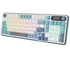 Royal Kludge RK-S98 Light Cloud belaidė klaviatūra | 96%, Hot-swap, Chartreuse switches, US