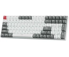Royal Kludge RK100 Tri-mode belaidė klaviatūra | 96%, Hot-swap, Mėlyna Switches, US, balta