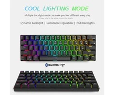 Royal Kludge RK61 TKL klaviatūra | 60%, Hot-swap, Raudona Switches, US, juoda