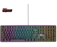 Royal Kludge RK918 RGB juoda laidinė mechaninė klaviatūra | 100%, Raudona switches, US