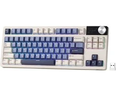 Royal Kludge S85 RGB Horizon Mėlyna belaidė klaviatūra| 80% TKL, Hot-swap, rusvai gelsvas switches, US