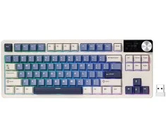Royal Kludge S85 RGB Horizon Mėlyna belaidė klaviatūra| 80% TKL, Hot-swap, rusvai gelsvas switches, US