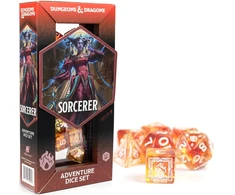 Sirius Dice Dungeons &amp; Dragons Adventure Dice - Sorcerer: Oranžinis