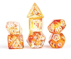 Sirius Dice Dungeons &amp; Dragons Adventure Dice - Sorcerer: Oranžinis