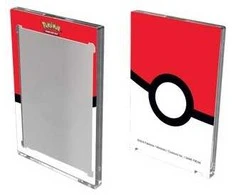 Ultra Pro UP - Single 35 Pt ONE-TOUCH Edge - Poké Ball Printed Magnetic Card Holder for Pokémon