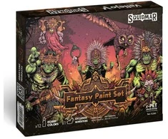 „Vallejo“ – „Game Color“ / 12 spalvų + figūrėlė – „Squidmar Miniatures“ fantazijos dažų rinkinys, 18 ml