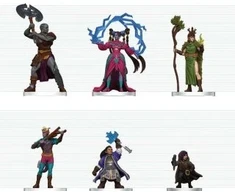 Wizkids D&amp;D Icons of The Realms: Player's Handbook - Spells &amp; Steel Starter Set Figūrėlės (6 vnt.)