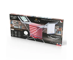 Adler | Foldable electric clothes drying rack | AD 7821 | 220 W | Sidabrinis/Baltas