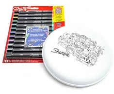 12 spalvų Sharpie Creative akrilo markerių rinkinys su frisbiu dažymui