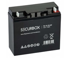 AGM „Securbox 18-12“ akumuliatorius, 12 V, 18 Ah, skirtas UPS, apšvietimui, žaislams, valtims, telekomunikacijoms