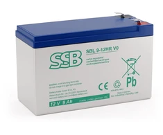 AGM SSB SBL9-12HR V0 12 V 9 Ah F2 galingasis akumuliatorius, skirtas APC, Ever, Fideltronic, Eaton Powerware UPS įrenginiams