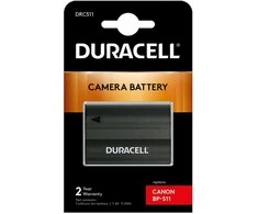 Akumuliatorius Baterija Duracell DRC511 7,4 V 1600 mAh ličio jonų - Canon BP-508 / BP-511 / BP-511A / BP-512 / BP-514,