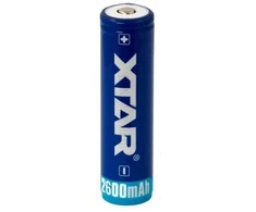 Akumuliatorius Xtar 18650 3,7 V 2600 mAh Li-Ion su apsauga