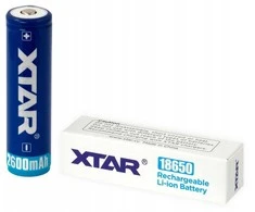 Akumuliatorius Xtar 18650 3,7 V 2600 mAh Li-Ion su apsauga