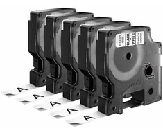 DYMO S0720530 D1 Juostelė 12mm x 7m (balta / juodas šifras)
