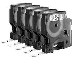 DYMO S0720680 D1 Juostelė 9mm x 7m (balta / juodas šifras)