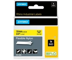 DYMO Rhino Nailono Juostelė 19mm x 3.5m / juodas ant geltonos (18491)