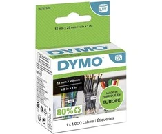 DYMO S0722530 Etiketės 24 x 12mm (1x1000 vnt.) - 6 vnt.