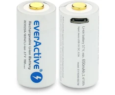 everActive USB įkraunamas RCR123A 16340 3,7V 700mAh akumuliatorius su PCM