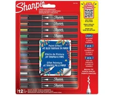 Kūrybiški Sharpie akriliniai žymekliai pagrindinių spalvų (kūginis galiukas) 12 vnt. - 2201183
