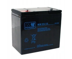 MW Power MW 55-12 12 V 55 Ah AGM akumuliatorius, nereikalaujantis priežiūros