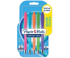 Papermate Automatiniai tušinukai Paper Mate Flexgrip Bright juoda 5 vnt. - 2171853