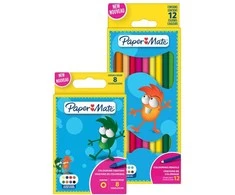 PaperMate rinkinys mini vaškinių kreidelių 8 spalvų ir pieštukų kreidelių 12 spalvų