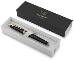 Parker IM Juodas rašiklių rinkinys dėžutėje su dovanų maišeliu