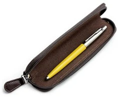 Parker Jotter Geltona dovanų rinkinys rudame dėkle
