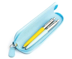 Parker Jotter Originals Geltona ir Pastel Mėlyna Tušinukų dovanų rinkinys su mėlynu dėklu