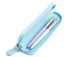 Parker Jotter Originals Lilac ir Pastel Mėlyna Tušinukų dovanų rinkinys su mėlynu dėklu