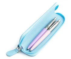 Parker Jotter Originals Lilac ir Rožinė Tušinukų dovanų rinkinys su mėlynu dėklu