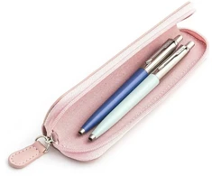 Parker Jotter Originals Mėlyna ir Pastel Mėlyna Tušinukų dovanų rinkinys su rožiniu dėklu