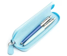Parker Jotter Originals Mėlyna ir Pastel Mėlyna Tušinukų dovanų rinkinys su mėlynu dėklu