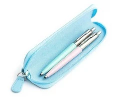 Parker Jotter Originals Rožinė ir Mint Tušinukų dovanų rinkinys su mėlynu dėklu