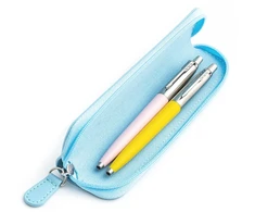 Parker Jotter Originals Rožinė ir Geltona Tušinukų dovanų rinkinys su mėlynu dėklu