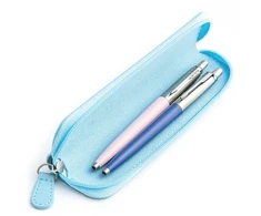 Parker Jotter Originals Rožinė ir Mėlyna Tušinukų dovanų rinkinys su mėlynu dėklu
