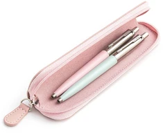 Parker Jotter Originals Rožinė ir Pastel Mėlyna Tušinukų dovanų rinkinys su rožiniu dėklu