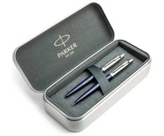 Parker Jotter Royal Mėlyna CT rašiklio ir pieštukų rinkinys metalinėje dėžutėje