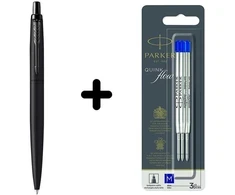 Parker Jotter XL Juodas BT Tušinukas + mėlynas tušinuko papildymas (M) 3 vnt.