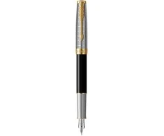 Parker Sonnet Premium Metal ir Juodas tušinuko rinkinys dėžutėje su dovanų maišeliu