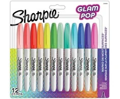 Permanentiniai žymekliai Sharpie Fine Glam Pop 12 spalvų - 2198780