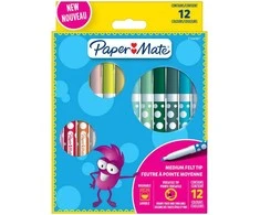 Plaunami flomasteriai PaperMate 12 spalvų- 2166507