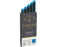Rašalo kapsulės Parker Standard 5 vnt. plaunamos mėlynos - 1950383